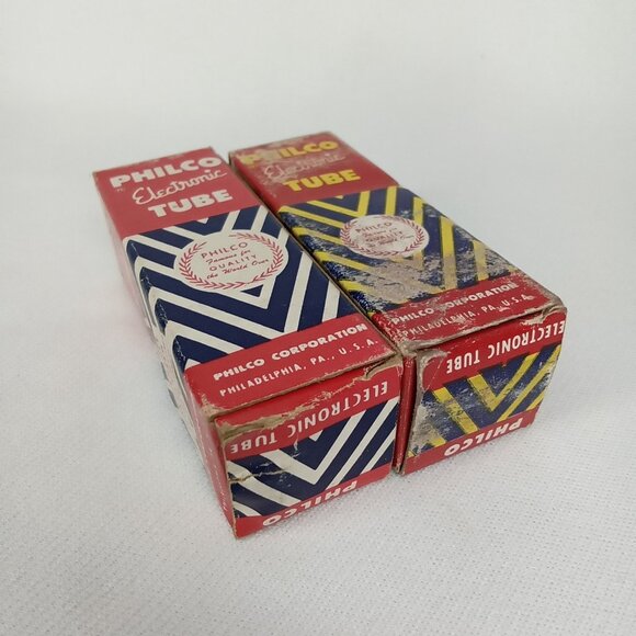 Mid Century Electronic Tube With Box Set Of 2 Philco Model 2CY5 NOS NIB 1950s - Picture 8 of 10